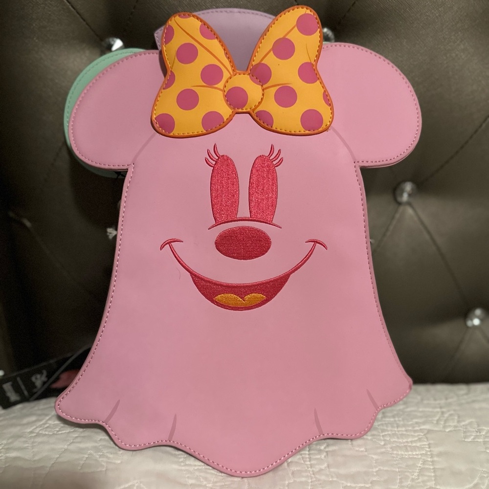 Ghost Mickey and Minnie Mouse Crossbody Bag